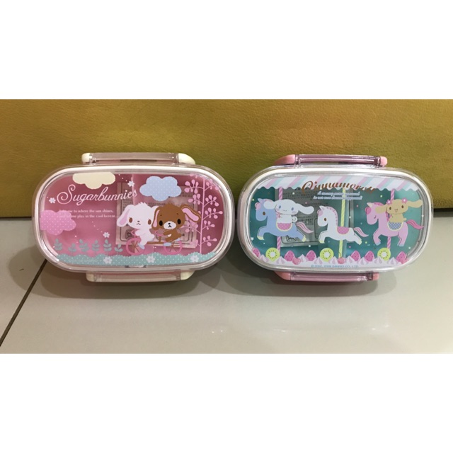 Kotak Makan Susun 2 Cinnamoroll Sugar Bunnies dan Little Twin Star