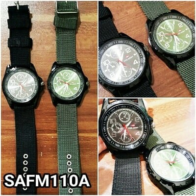 Jam Tangan Tali Kanvas Pria Fos Army