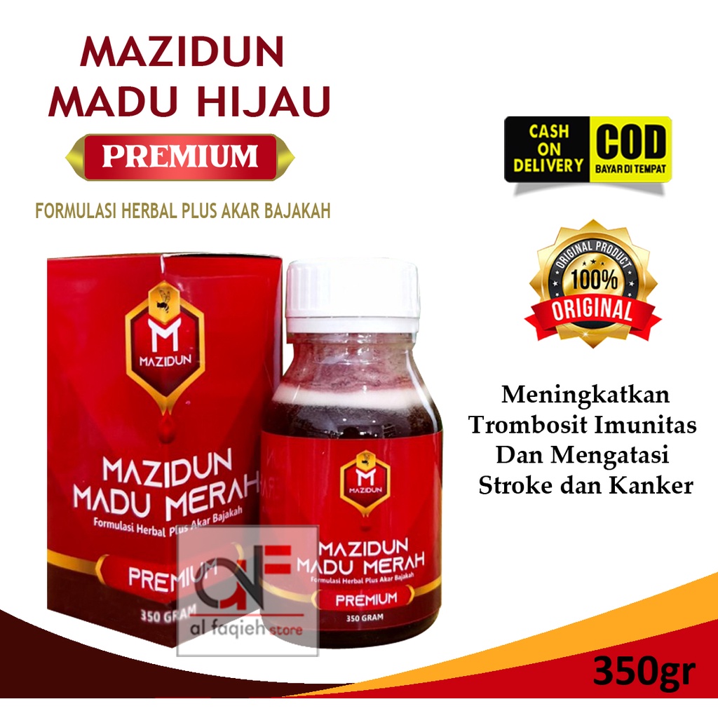 Madu Merah Mazidun Asli 350gram-Bajakah Borneo-herbal imunitas tubuh