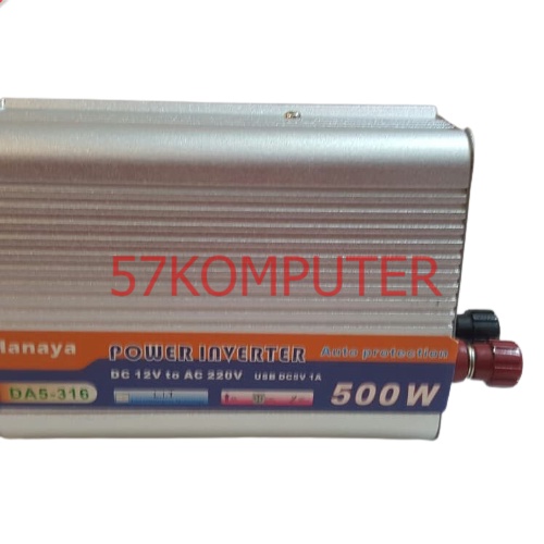 PERUBAH ARUS DC KE AC HANAYA Power Inverter 500 Watt 12 Volt / Inverter 500 W DC 12V to AC 220V mengubah arus DC pada aki ke arus AC 220V (alat elektronik yang biasa digunakan dirumah)