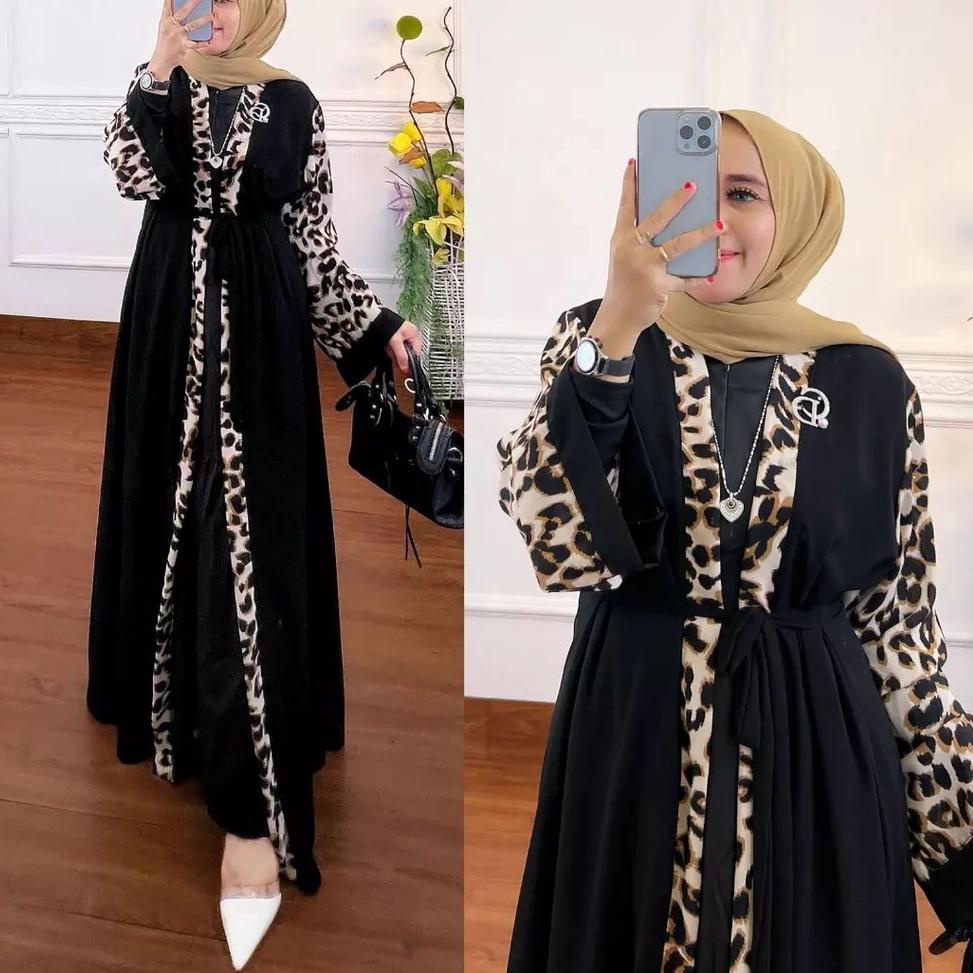 F59P R.A - Leo Dress Gamis Muslim Maxy Matt  Pum Gamis Maxy Wanita Fashion Terlaris ANL