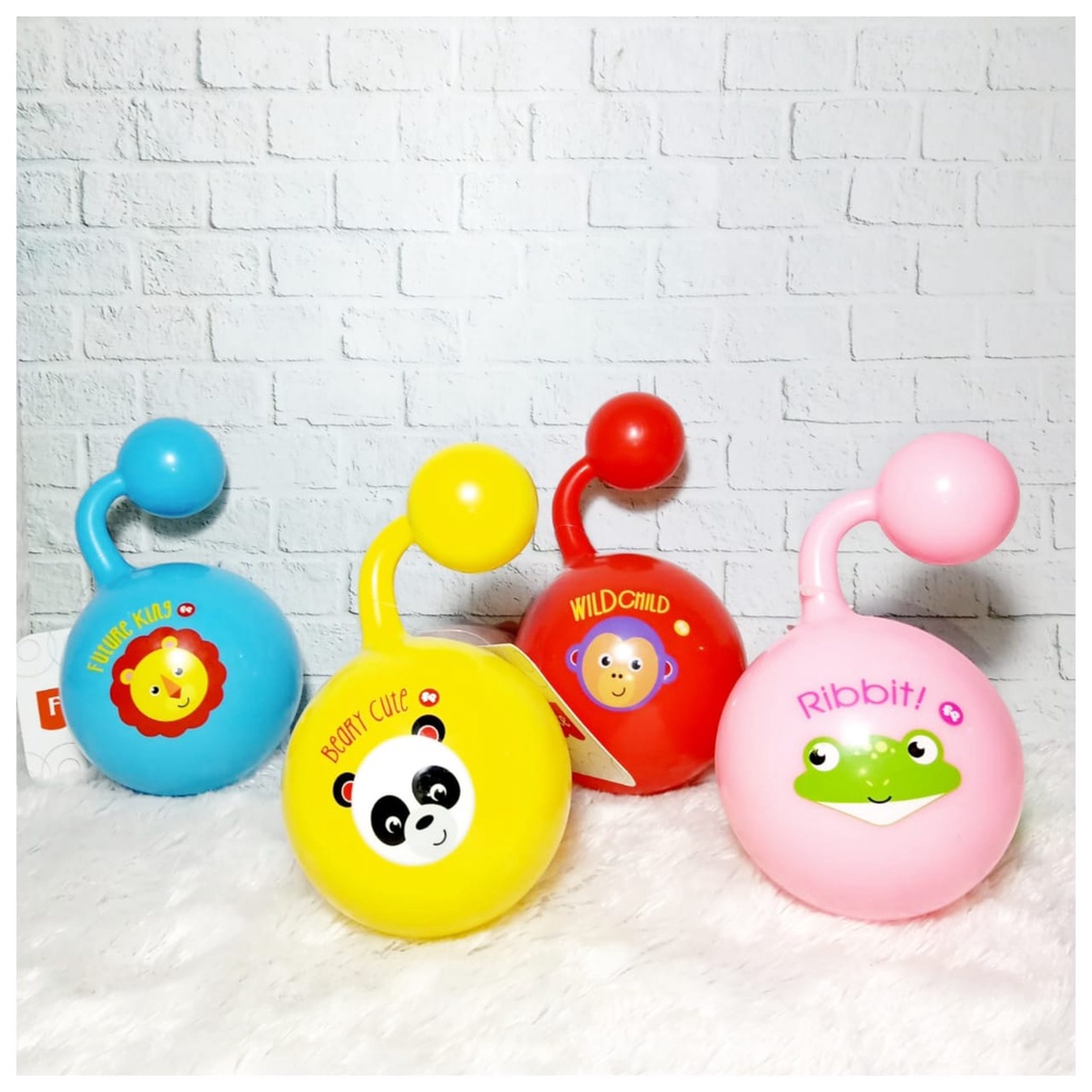 Fisher Price Hand Toy Ball bola anak bola bayi bola rattle mainan bola anak bola karet bola silikon 