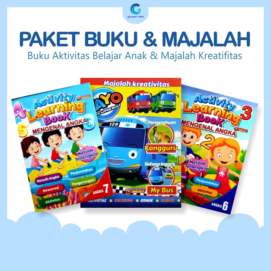 Paket Buku Aktivitas PAUD TK dan Majalah Belajar Activity Book Seri Lengkap 18 Buku