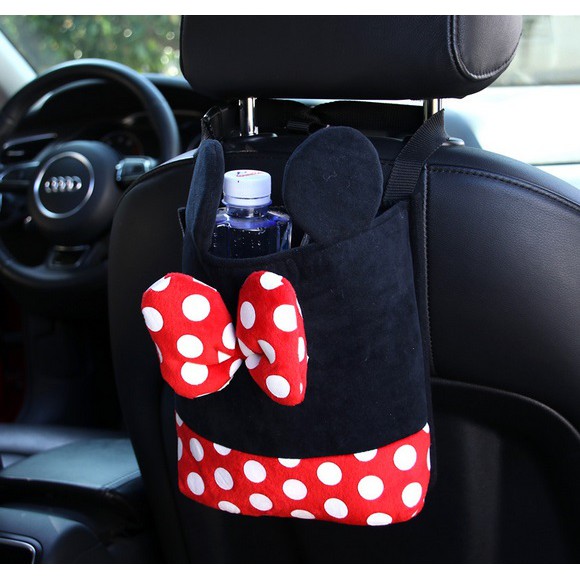 Mickey Mouse Brown Hello Kitty Tas Multi fungsi Minuman Makanan Tempat Sampah Gantung jok Mobil