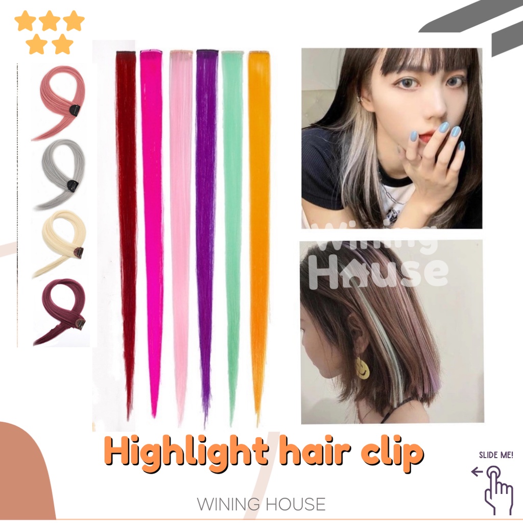 hairclip hair extension rambut warna