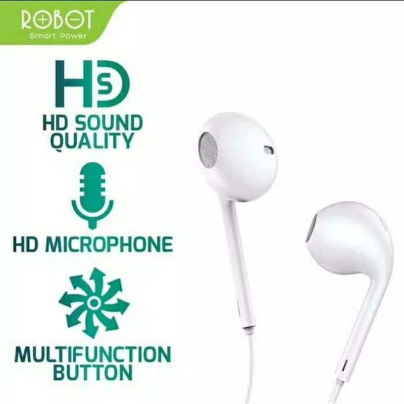 HEADSET ROBOT RE10 BASS - HANDSFREE ROBOT RE10 JACK 3.5MM SUPER BASS - BC