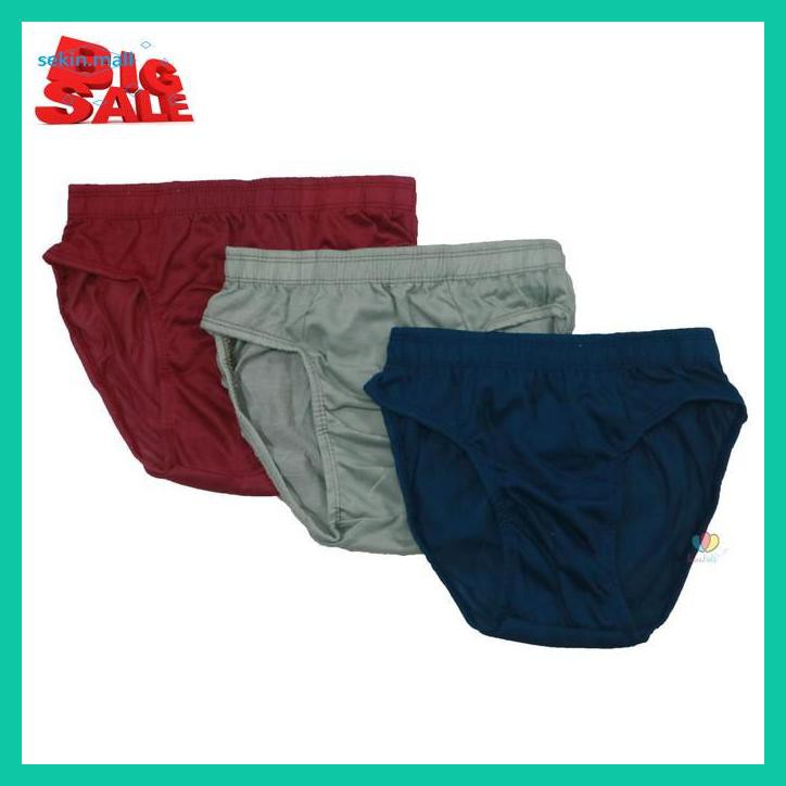 I0Uiy89Y- (Isi 3 Pcs) Celana Dalam Laki Uk Anak Tanggung 8-12 Tahun / Cd Remaja - Isi 3 - Polos