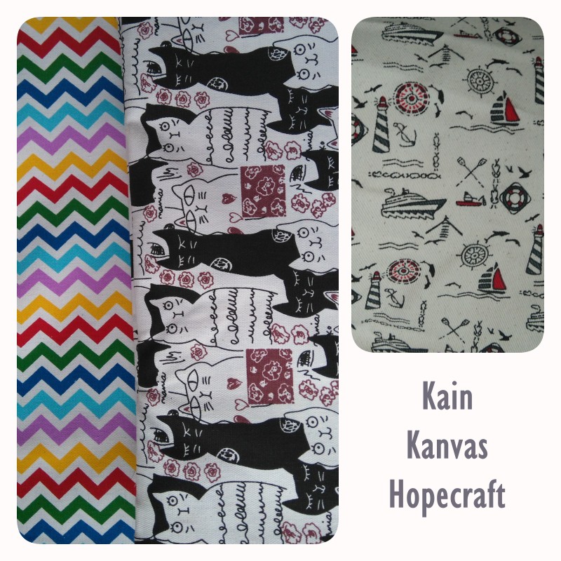 Kain Kanvas / Bahan Tas / Bahan Craft/Kain Canvas