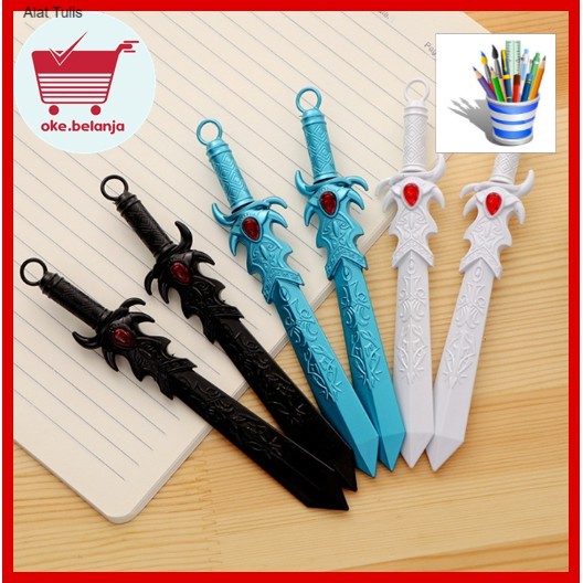 

Alat Tulis Pulpen Gel Karakter Lucu Pedang Tinta Hitam 0.38mm OK0247