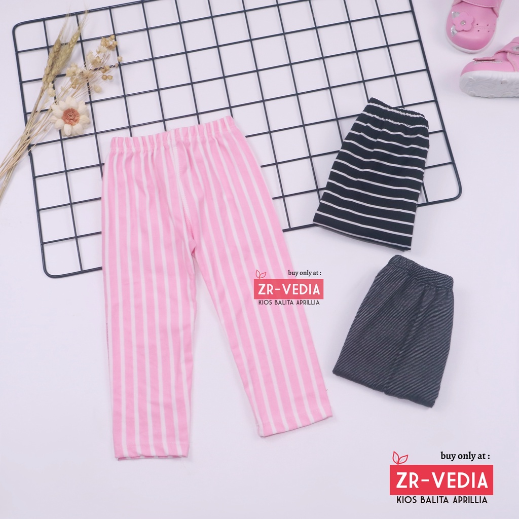 Legging Motif Salur uk 1-2 Tahun / Celana Salur Panjang Anak Perempuan Legging Pants Ketat Murah