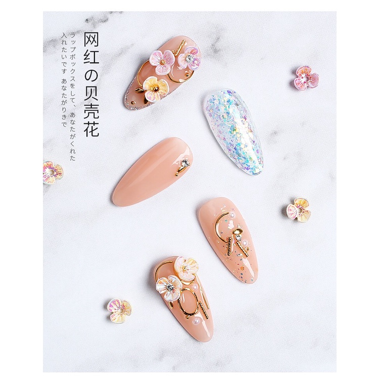 Nail Art Decoration Flowers Pearls Hiasan Kuku Nail Art