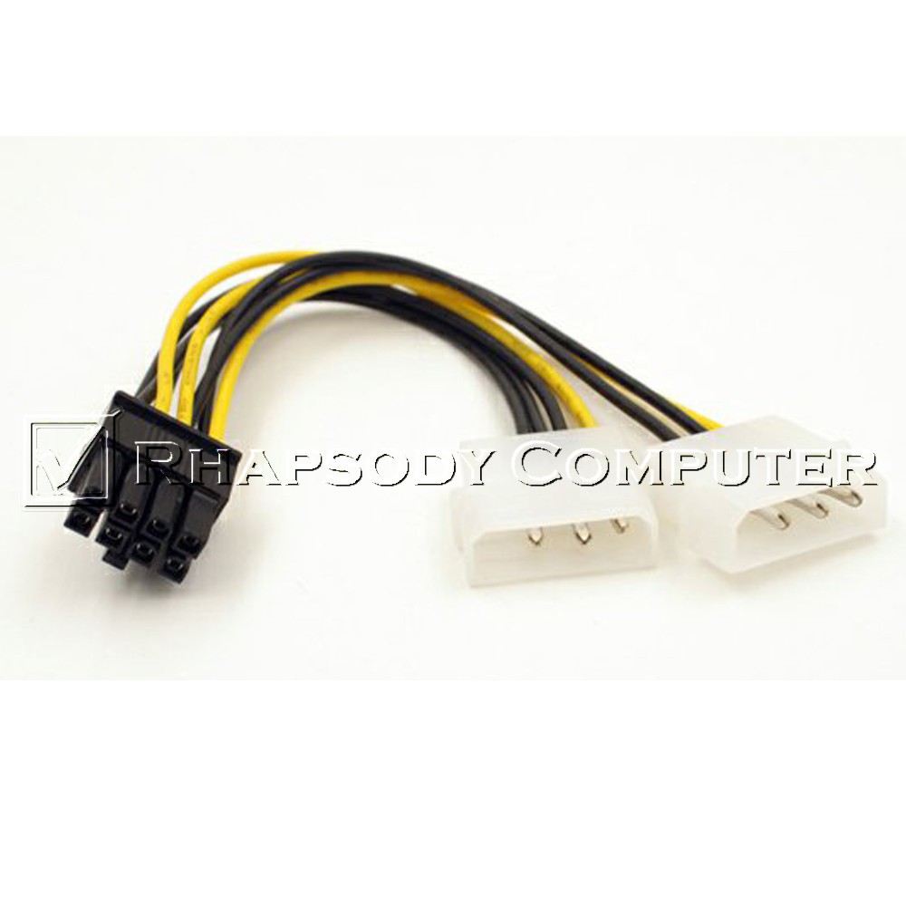 Kabel Power VGA 8 Pin to Molex 4 Pin Cabang
