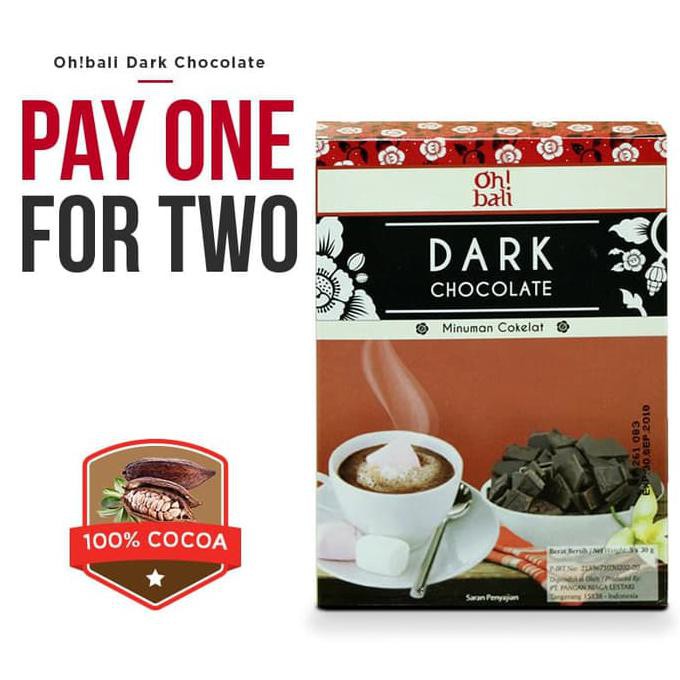 

DISKON! Buy 1 Get 1 - Oh!Bali Dark Minuman Cokelat 3in1 30g x 5 Sachet
