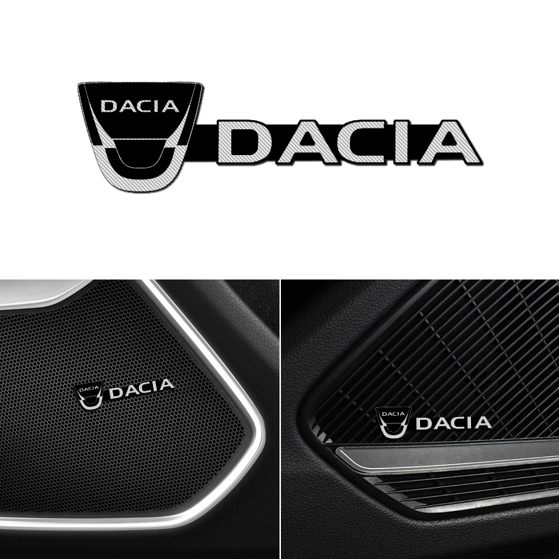 4pcs Stiker Logo Dacia 3D Bahan Aluminum Untuk Dekorasi Mobil Lodgy Mcv Sandero Duster 2 Logan 1 Sandero 2019 2020