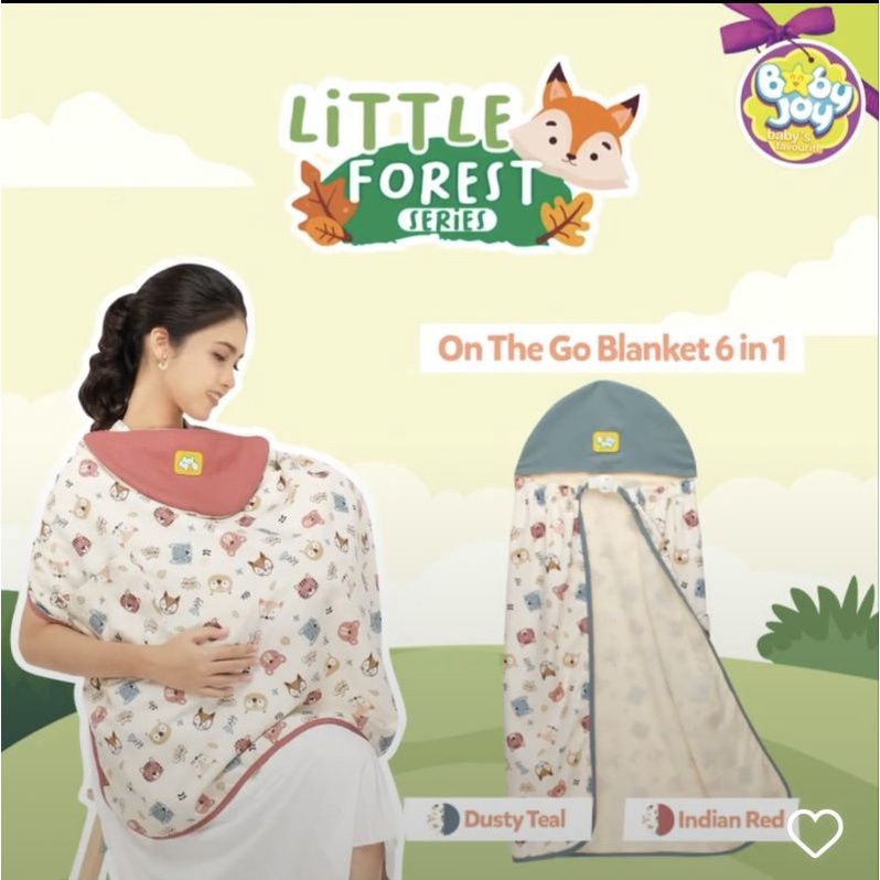 Baby Joy On The Go Baby Blanket Multifungsi 6 in 1 Selimut Little Forest Series - BJB 5023