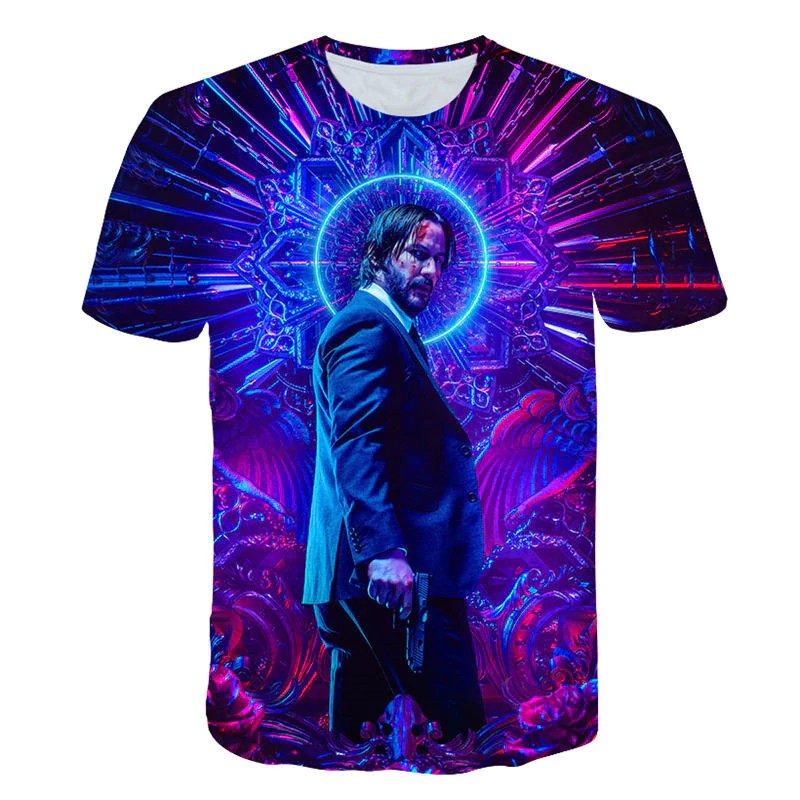 (Free Ongkir) Jual T-Shirt John Wick the Boogie Man Movie 3d print John Wick: Chapter 3 -