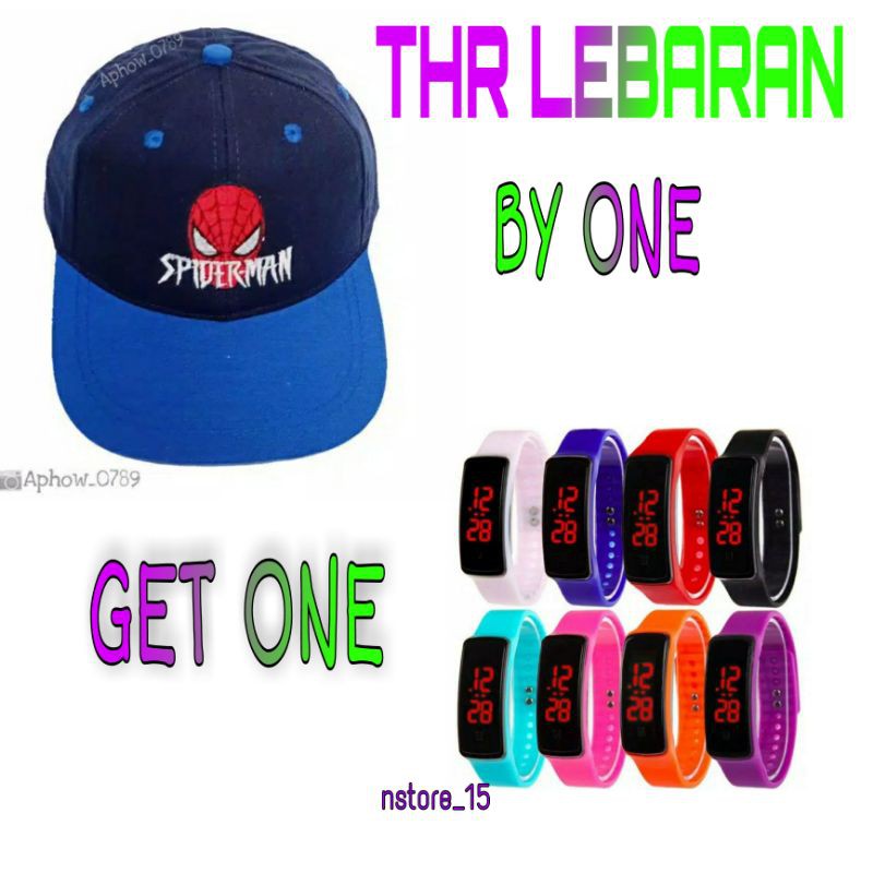 [BY ONE GET ONE]  WESTBAG ANAK LAKI LAKI MOTIF SUPERHERO DAN TOPI ANAK GRATIS JAM TANGAN
