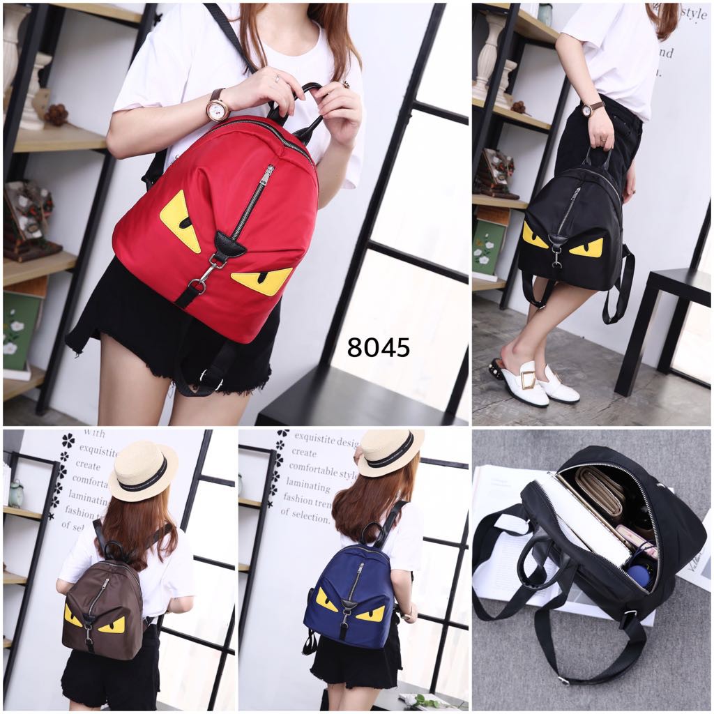 Backpack Fendi Monster kualitas semprem uk. 29 x 16 x 28