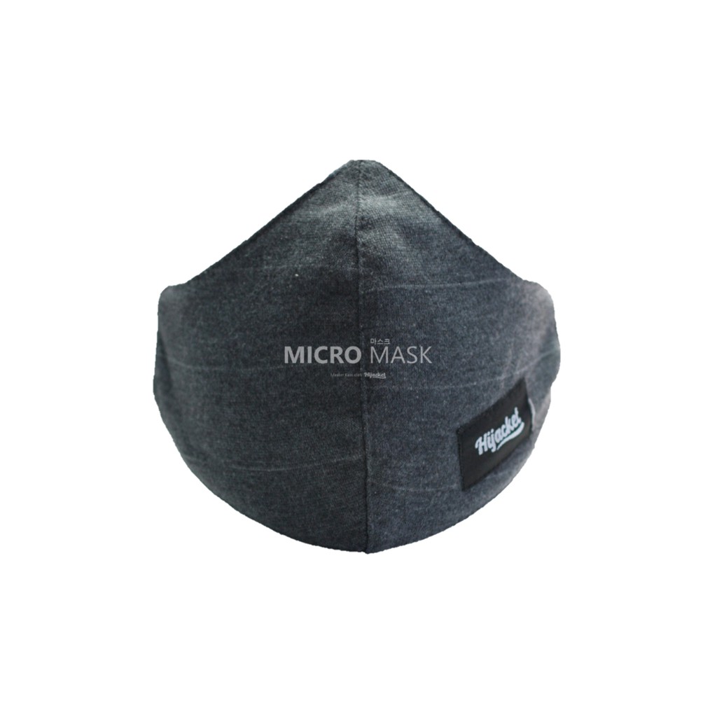 Masker Kain 2 Ply Pria Wanita Hijacket Non Sensi Kn95-Darkgrey
