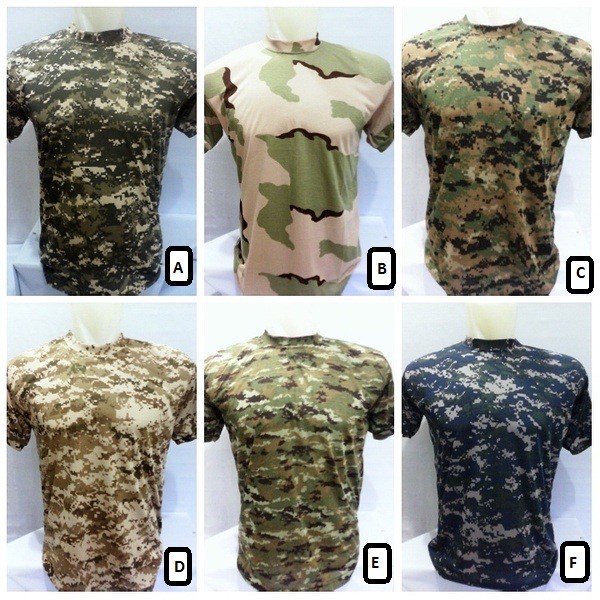 Kaos Army Loreng Camo Militer - Kaos Tentara - Kaos Militer