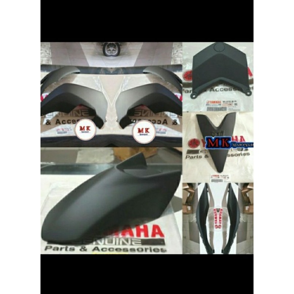 PAKET BODY HALUS FULL SET YAMAHA AEROX 155 HITAM DOFF ASLI ORI YGP