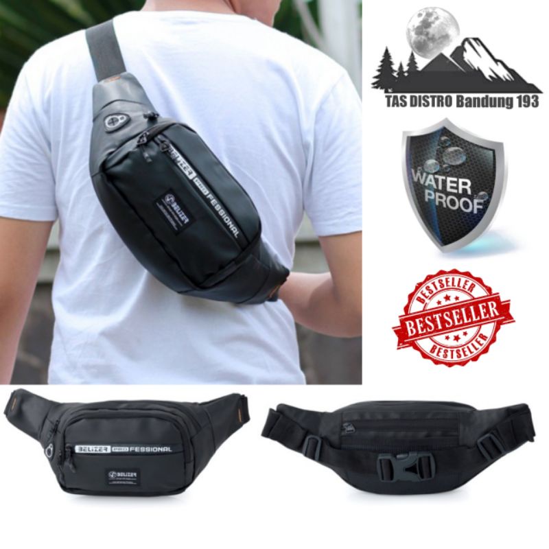 VIRAL Tas Slempang Pria Anti air waistbag Waterproof original BELIZER