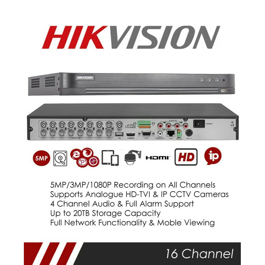 DVR HIKVISION 16ch DS-7216HUHI-K2 (3mp-5mp) HDTVI