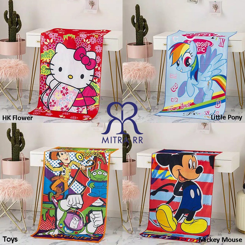 Handuk Mandi Anak - Handuk Karakter Printing Murah 70x140