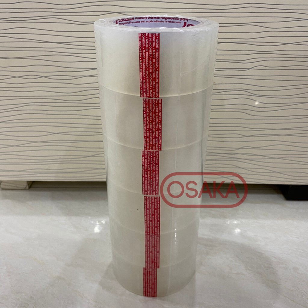 

[6 Pcs] Lakban / Isolasi Goldtape Merah Bening 48mm / 2 inch x 100 yard