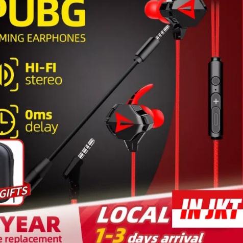 ✻ ⚡Headset Gaming N5 PUBG Bass Noise Cancelling with Mic Mobile Earphone Gaming Murah Hifi Handsfree