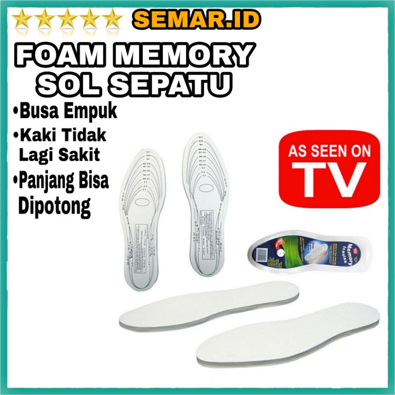 Sol Sepatu Memory Foam 1 Pasang Tambahan Dalam Sepatu Insole