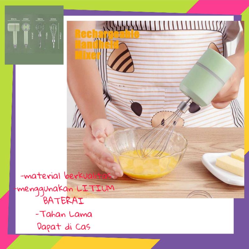Mixer Portable - Portable,Mixer mini Portable,Mixer portabel,pengocok telur - USB wireless