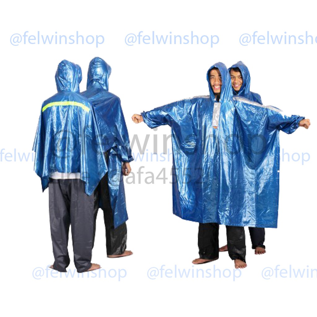 Jas Hujan Poncho 2 kepala 2 in 1 Funtastic Elmondo 708