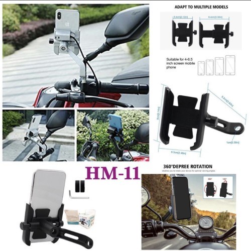 HOLDER HM-11 HM-12 HM-20 HM-22 MOTOR SEPEDA PHONE HOLDER SPION RANDOM UNIVERSAL