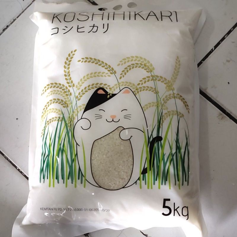 

Beras koshihikari dan sakura 5kg beras jepang