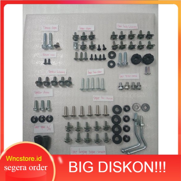 baut lengkap full body motor sogun125 dan smash new ORI