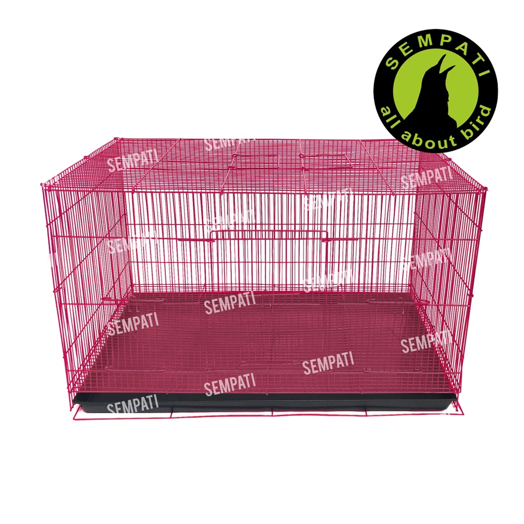 KANDANG BURUNG, SUGAR GLIDER, KELINCI, HAMSTER, TERNAK, UMBARAN - BESI LIPAT TEBAL SIZE M MEDIUM SEMPATI KDMDM-PINK