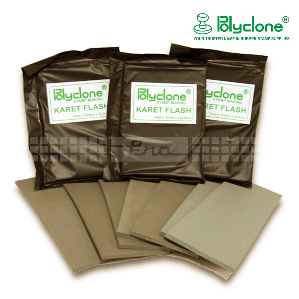 

BAHAN STEMPEL | KARET STEMPEL FLASH POLYCLONE UK. 15CM x 33CM