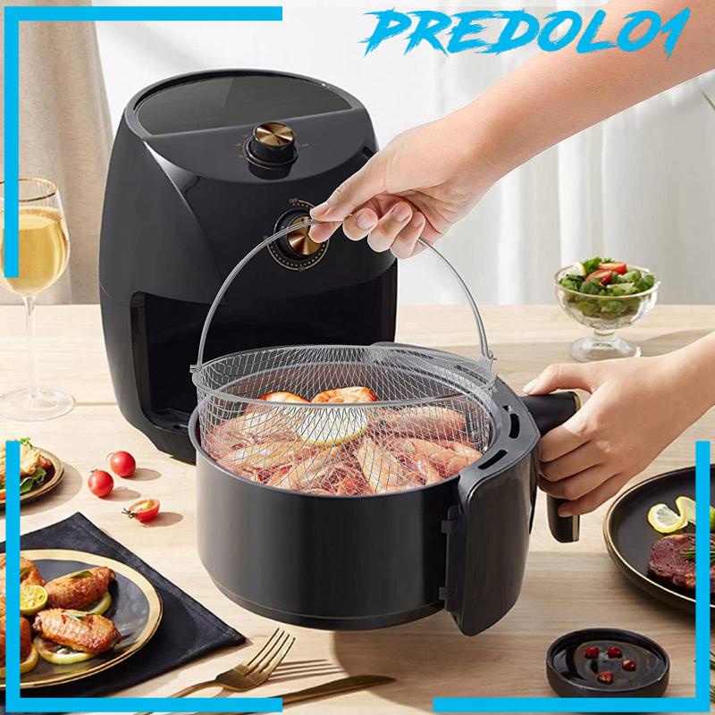 Air Fryer Basket with Handle Essentials Deep Fry Mesh Basket for Kitchen Fry