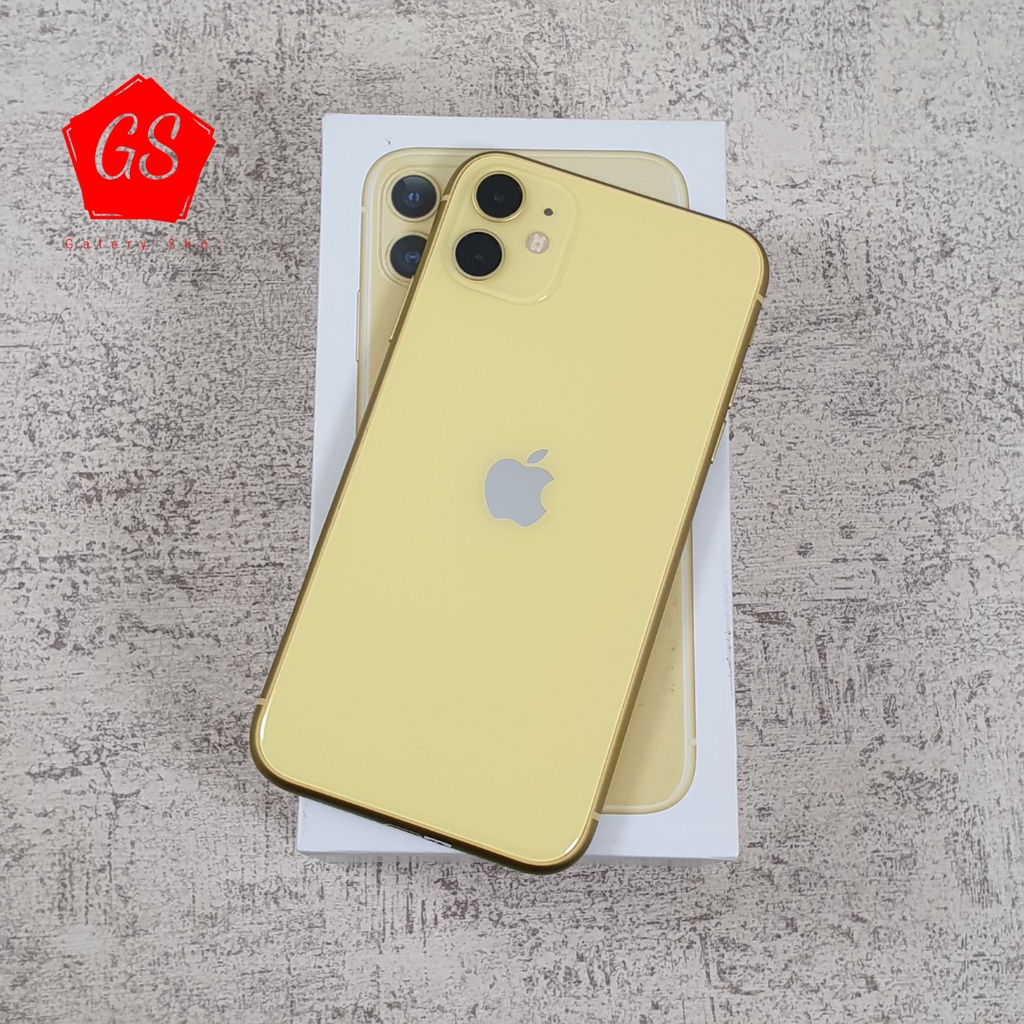 IPHONE 11 256GB/128GB/64GB SECOND ORIGINAL FULLSET MULUS-Yellow