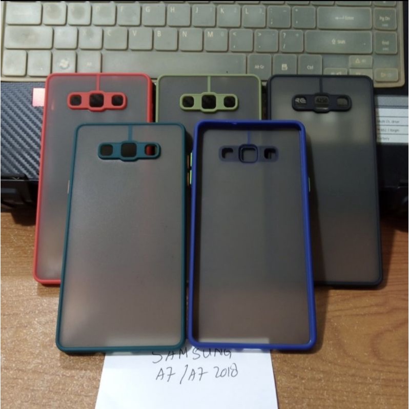 My Choice Case Samsung A7 / A7 2018 Dove Black Hybrid Transparan