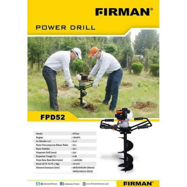 Mesin Bor Tanah FPD 25 FIRMAN