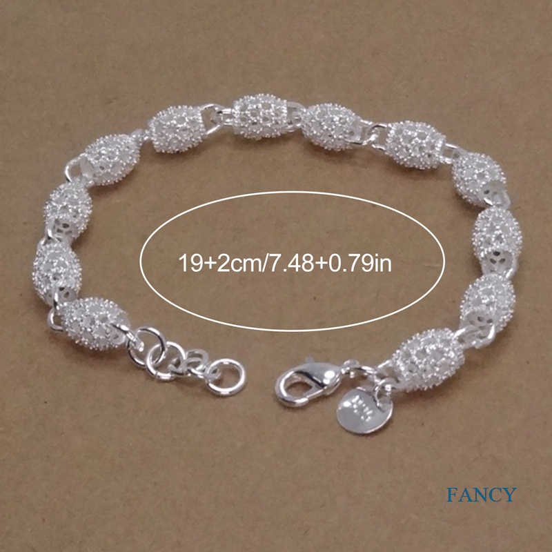 Gelang Rantai Bahan 925 Silver Model Hollow Untuk Wanita