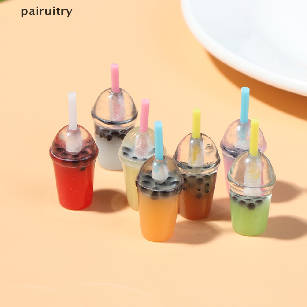 Prt 5Pcs Miniatur Gelas Pearl Milk Tea Aksesoris Dapur Rumah Boneka 1: 12 PRT