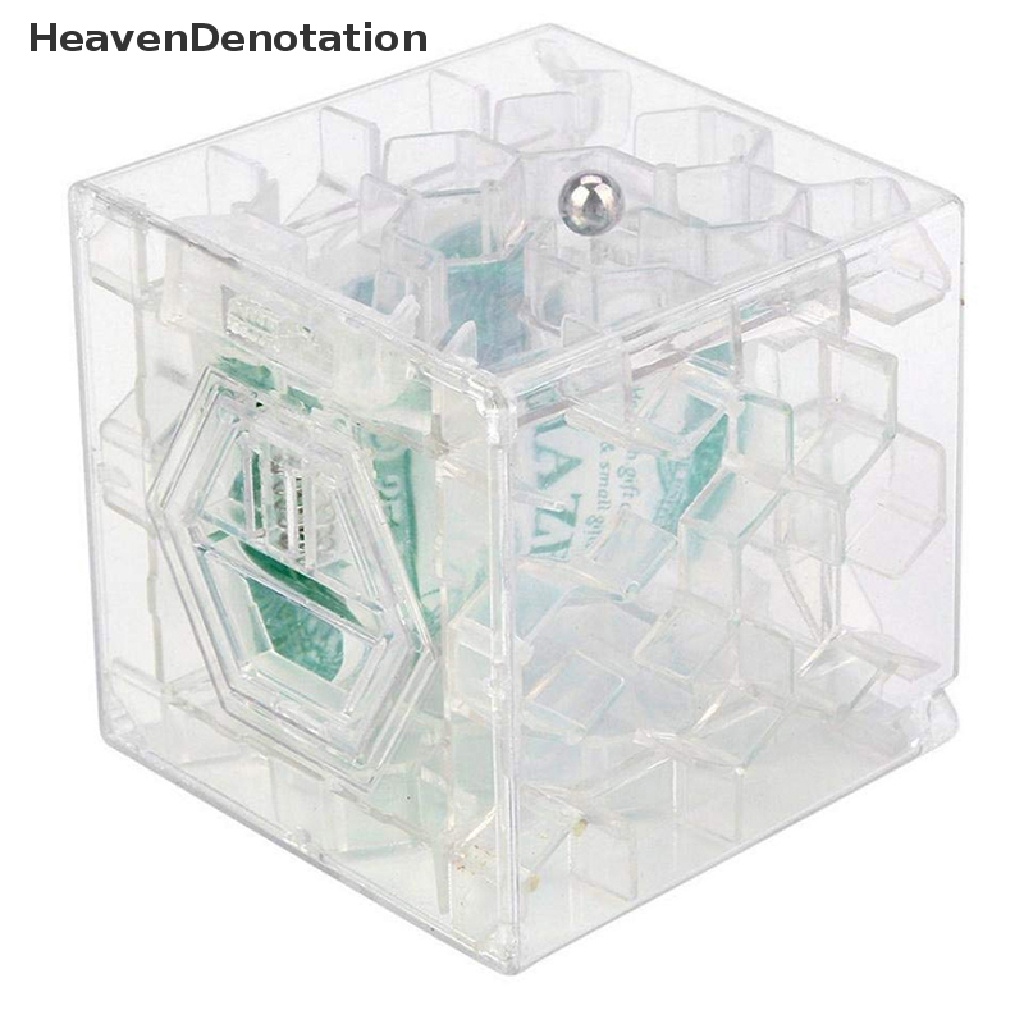 [HeavenDenotation] 3D Cube puzzle money maze bank saving coin collection case box fun brain game