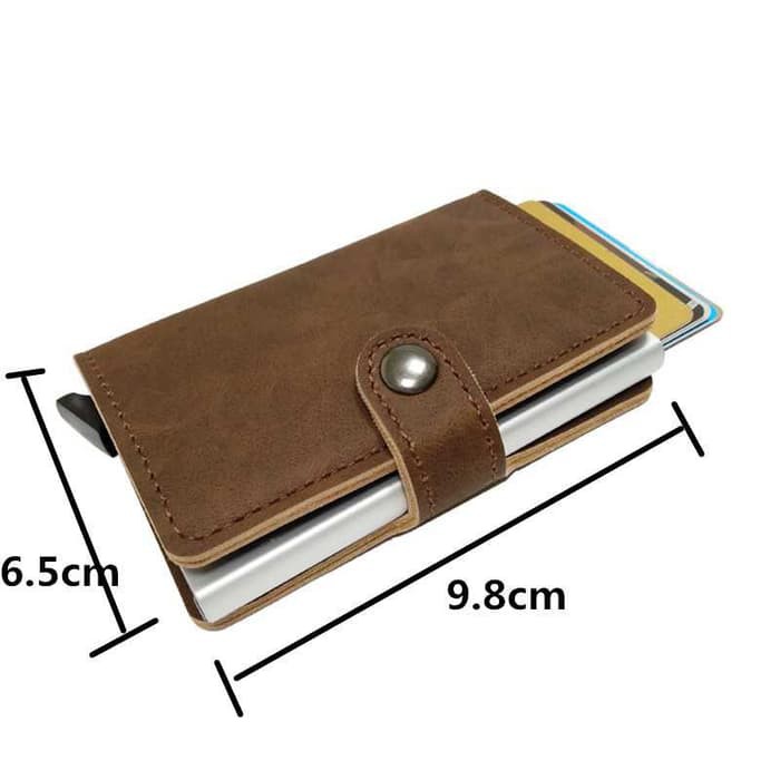 11988 Genuine Leather Push Card Men Wallet