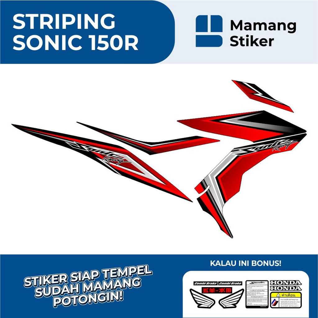 STRIPING HONDA SONIC 150R 2019 VARIASI 4/STIKER SONIC 150/STICKER SONIC 150R ORI/DECAL CUSTOM SONIC 
