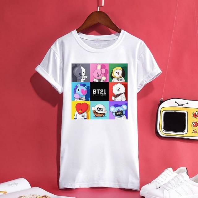 Kaos BT21 BTS JUNGKOOK TAEHYUNG SUGA RAPMON JIN SUGA
