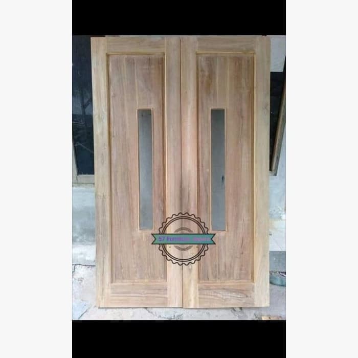 Pintu untuk rumah simpel - Pintu kupu" Tarung kayu jati Mentahan