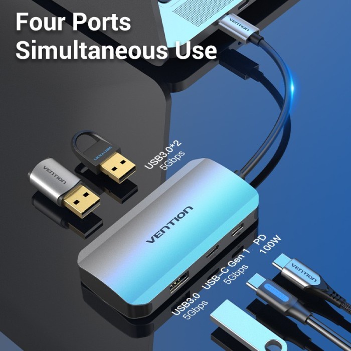 Vention USB Hub Type-C to Type A Adapter USB-C to USB 3.0 with PD